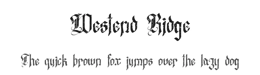 Westend Ridge — Display Font