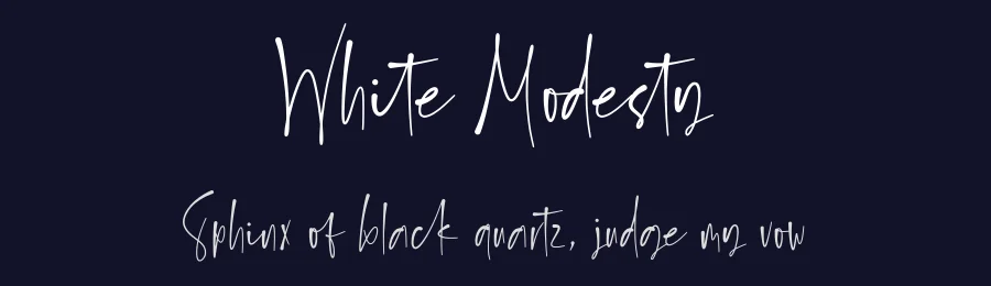 White Modesty by Tedy Indrawan — Script Handwritten Font — thumbnail 2