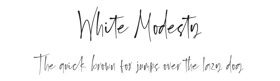 White Modesty by Tedy Indrawan — Script Handwritten Font