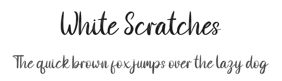 White Scratches — Script Handwritten Font