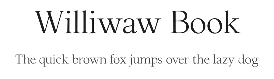 Williwaw Book by Stephen T. French — Serif Font