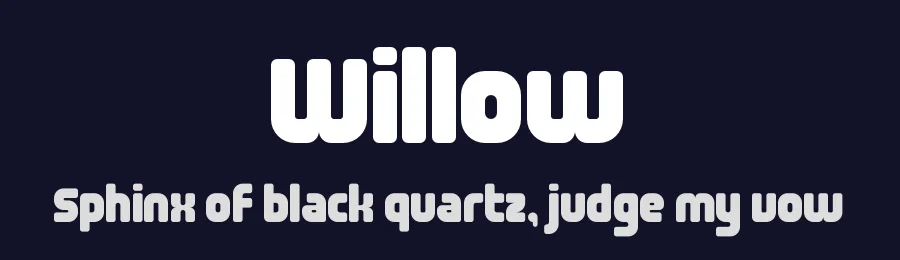 Willow by SwedishTypeCorporation — Display Font — thumbnail 2