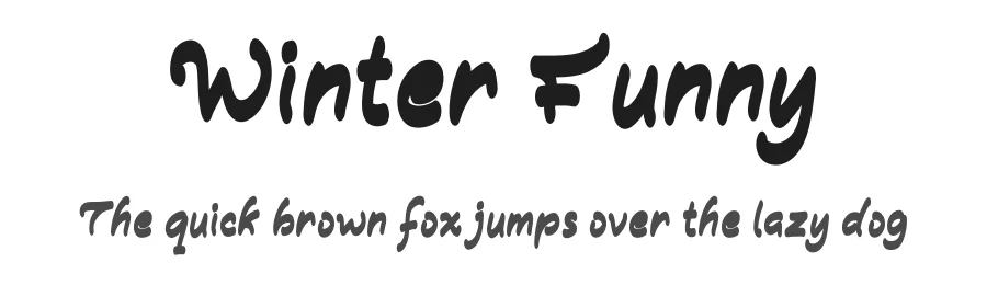 Winter Funny — Script Handwritten Font