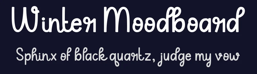 Winter Moodboard — Script Handwritten Font — thumbnail 2