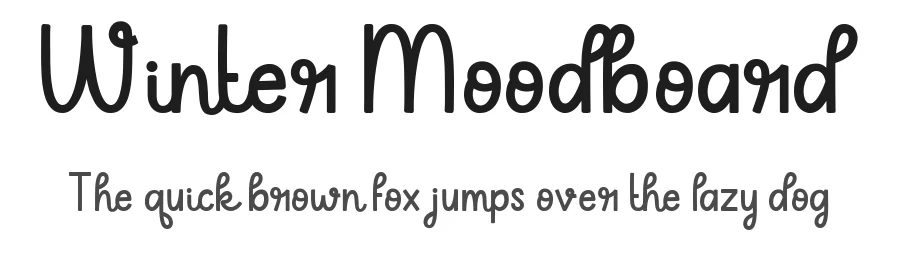Winter Moodboard — Script Handwritten Font