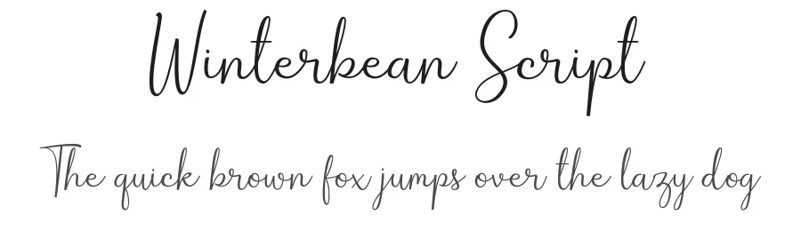 Winterbean Script — Script Handwritten Font