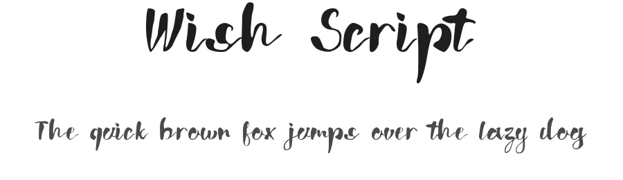 Wish Script — Script Handwritten Font