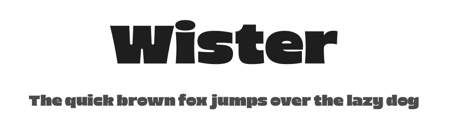 Wister by Muhammad Muammar, Furqan Sudirman — Display Font