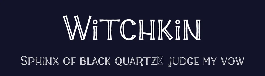Witchkin by Andreas Kosikin — Display Font — thumbnail 2