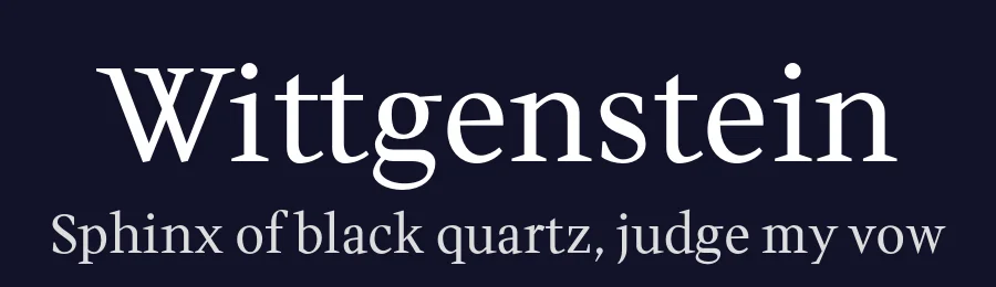 Wittgenstein by Jörg Drees — Serif Font — thumbnail 2