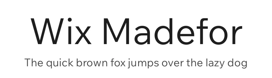 Wix Madefor by Dalton Maag Ltd — Sans Serif Font