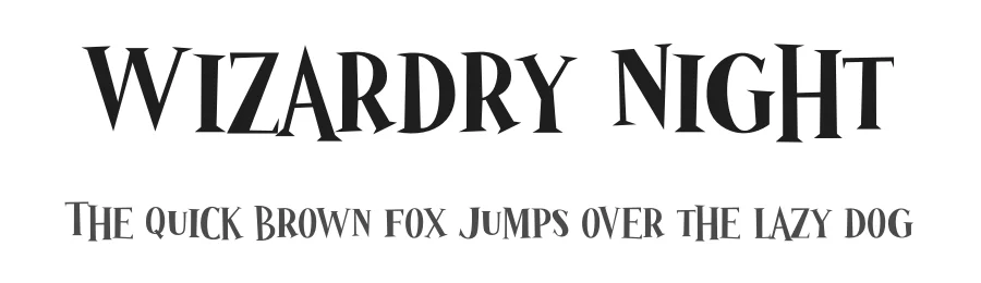 Wizardry Night by Sahirul Puguh — Display Font