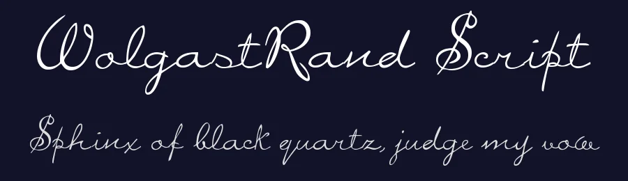 WolgastRand Script by Peter Wiegel CAT-Fonts — Script Handwritten Font — thumbnail 2
