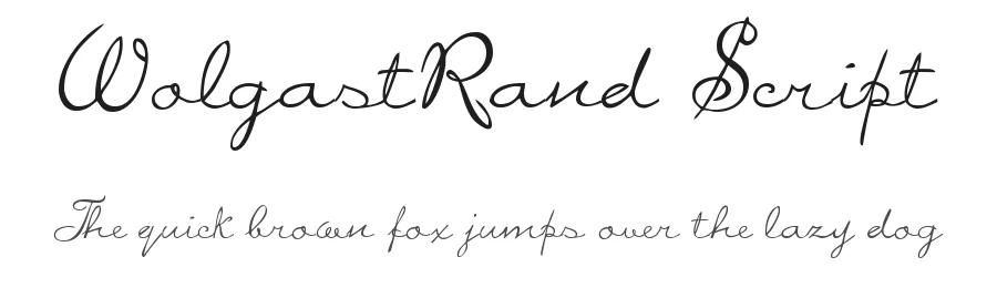WolgastRand Script by Peter Wiegel CAT-Fonts — Script Handwritten Font