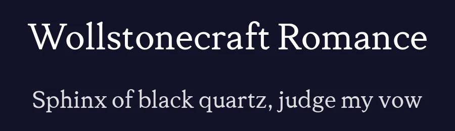 Wollstonecraft Romance by Anmol Govinda Rao — Serif Font — thumbnail 2