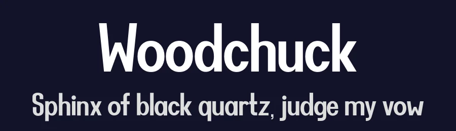 Woodchuck by Rafael Vecchio — Sans Serif Font — thumbnail 2