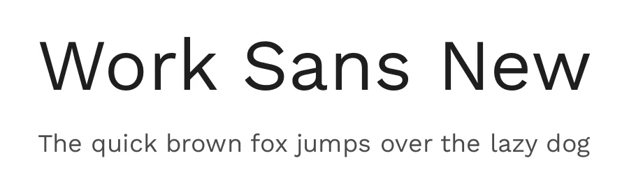 Work Sans New by Wei Huang — Sans Serif Font