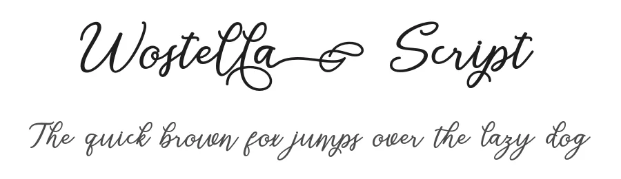 Wostella Script by Syahputra/Bexxtype — Script Handwritten Font