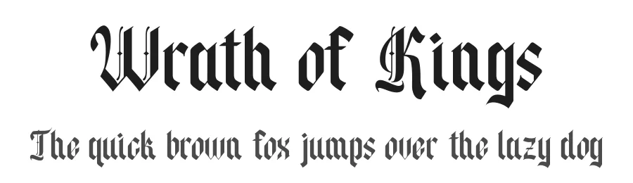 Wrath of Kings by Andrayogi — Display Font