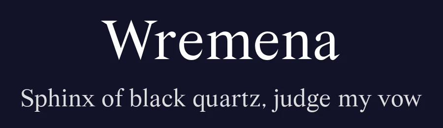Wremena by The Temporary State — Serif Font — thumbnail 2