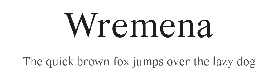 Wremena by The Temporary State — Serif Font