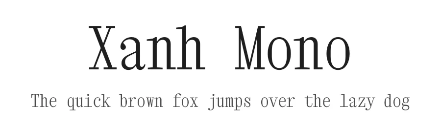 Xanh Mono by Lam Bao, Duy Dao — Serif Font