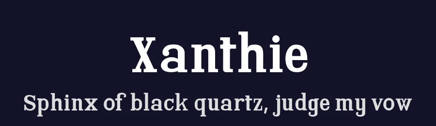 Xanthie by Simo Herold — Serif Font — thumbnail 2