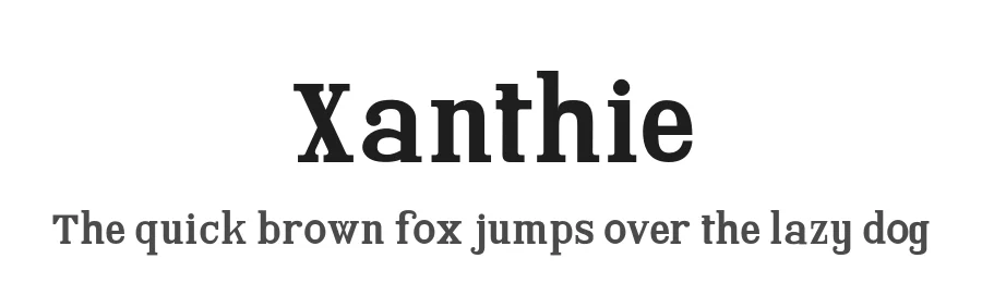 Xanthie by Simo Herold — Serif Font
