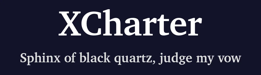 XCharter — Serif Font — thumbnail 2