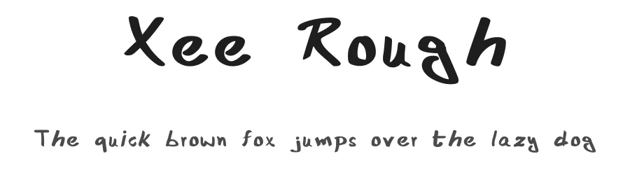 Xee Rough — Script Handwritten Font