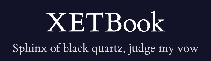 XETBook — Serif Font — thumbnail 2