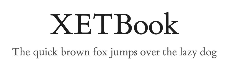 XETBook — Serif Font