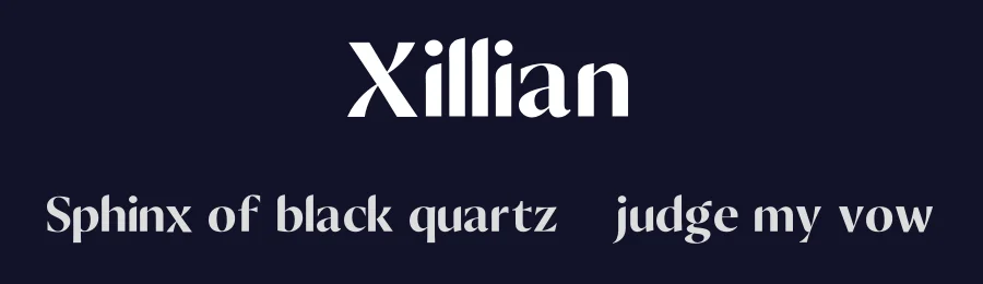 Xillian by Tanveer Khan — Sans Serif Font — thumbnail 2