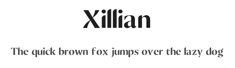 Xillian by Tanveer Khan β Sans Serif Font