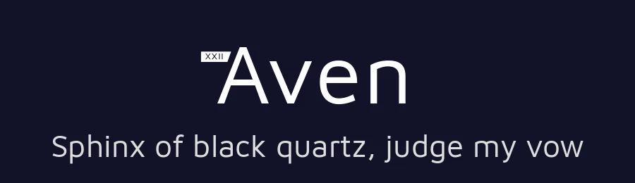 XXII Aven by Lecter Johnson — Sans Serif Font — thumbnail 2