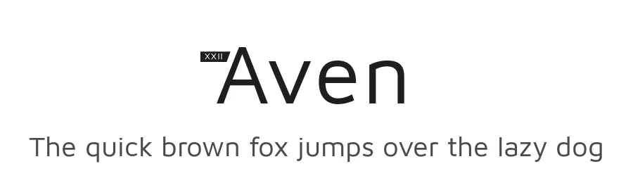 XXII Aven by Lecter Johnson — Sans Serif Font