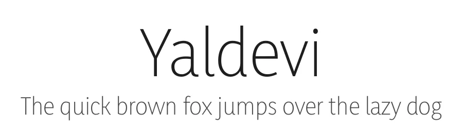 Yaldevi by Sol Matas, Rajitha Manaperi, Kosala Senevirathne — Sans Serif Font