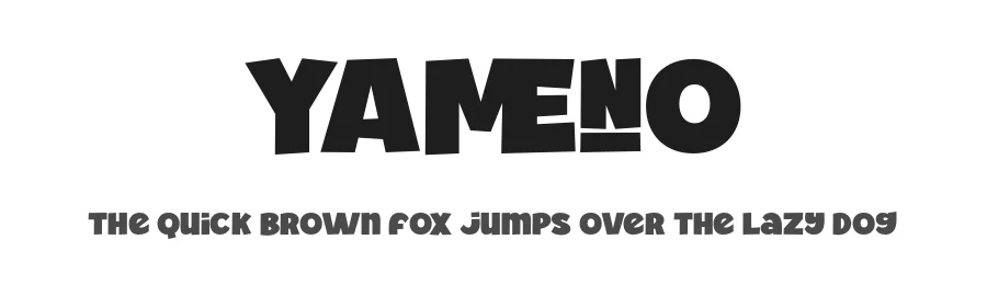 Yameno by Dida Ahluddin — Display Font