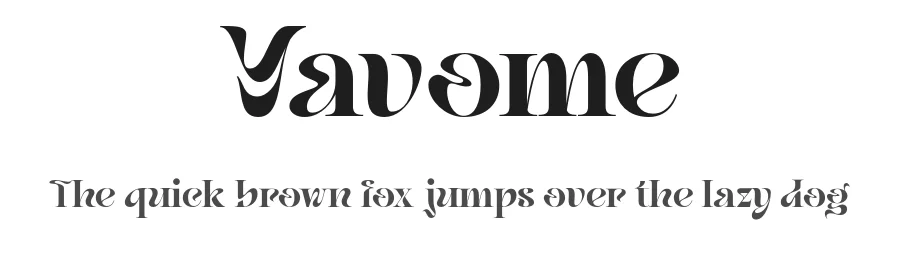 Yavome by Ahmad Ramzi Fahruddin — Display Font