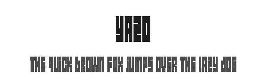 Yazo by GGBotNet — Display Font