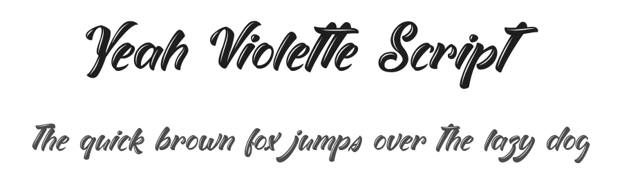 Yeah Violette Script by Typhoon Type - Suthi Srisopha — Script Handwritten Font