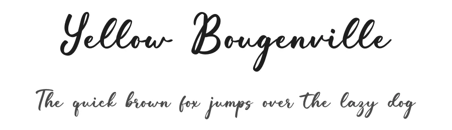 Yellow Bougenville by Jefri Dwi Alfatah — Script Handwritten Font