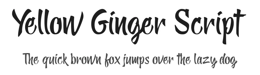 Yellow Ginger Script by diqtam darmawan — Script Handwritten Font