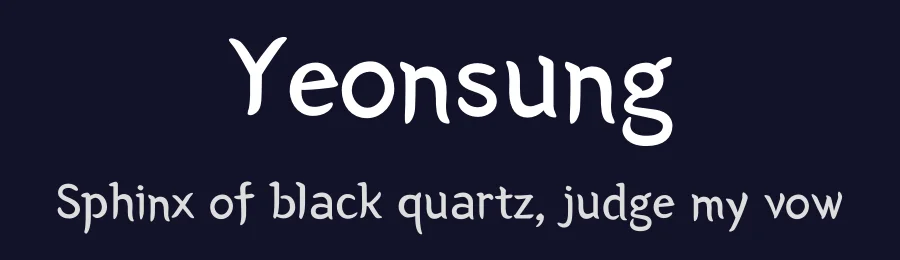 Yeonsung by Bongjin Kim; Myungsoo Han; Jaehyun Keum; Jihee Min; Dokyung Lee; Chorong Kim; Jooyeon Kang; Sang-a Kim; — Script Handwritten Font — thumbnail 2