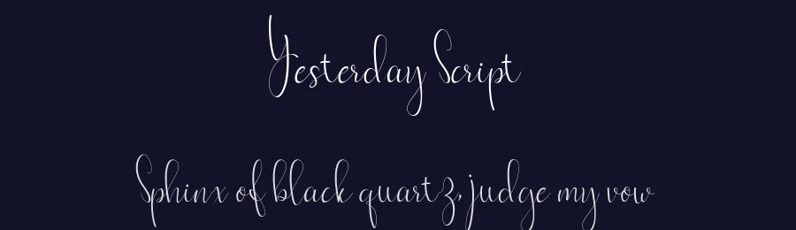 Yesterday Script by Sukjana Almunandar — Script Handwritten Font — thumbnail 2