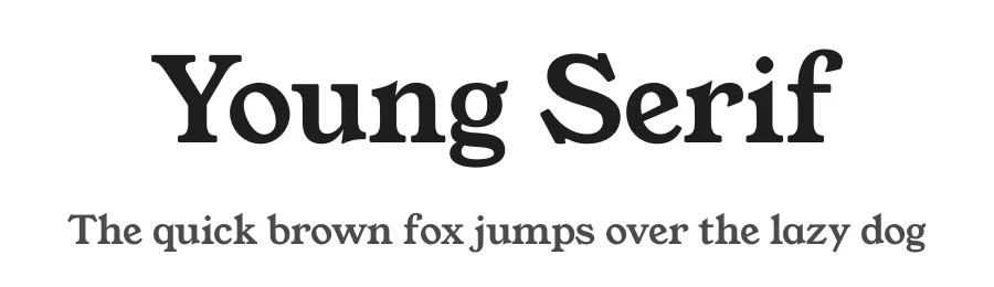 Young Serif by Bastien Sozeau — Serif Font