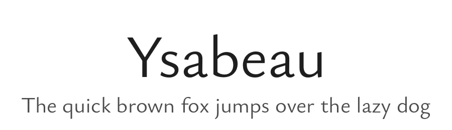 Ysabeau by Christian Thalmann (Catharsis Fonts) — Sans Serif Font