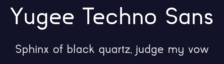 Yugee Techno Sans — Sans Serif Font — thumbnail 2