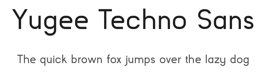 Yugee Techno Sans — Sans Serif Font