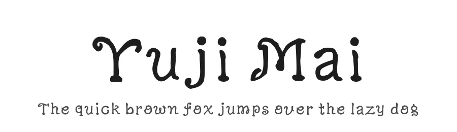 Yuji Mai by Kataoka Yuji — Script Handwritten Font